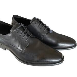 Men’s Like New BRUNO MARC Black Vegan Leather Shoes Own Box With Dust Bags